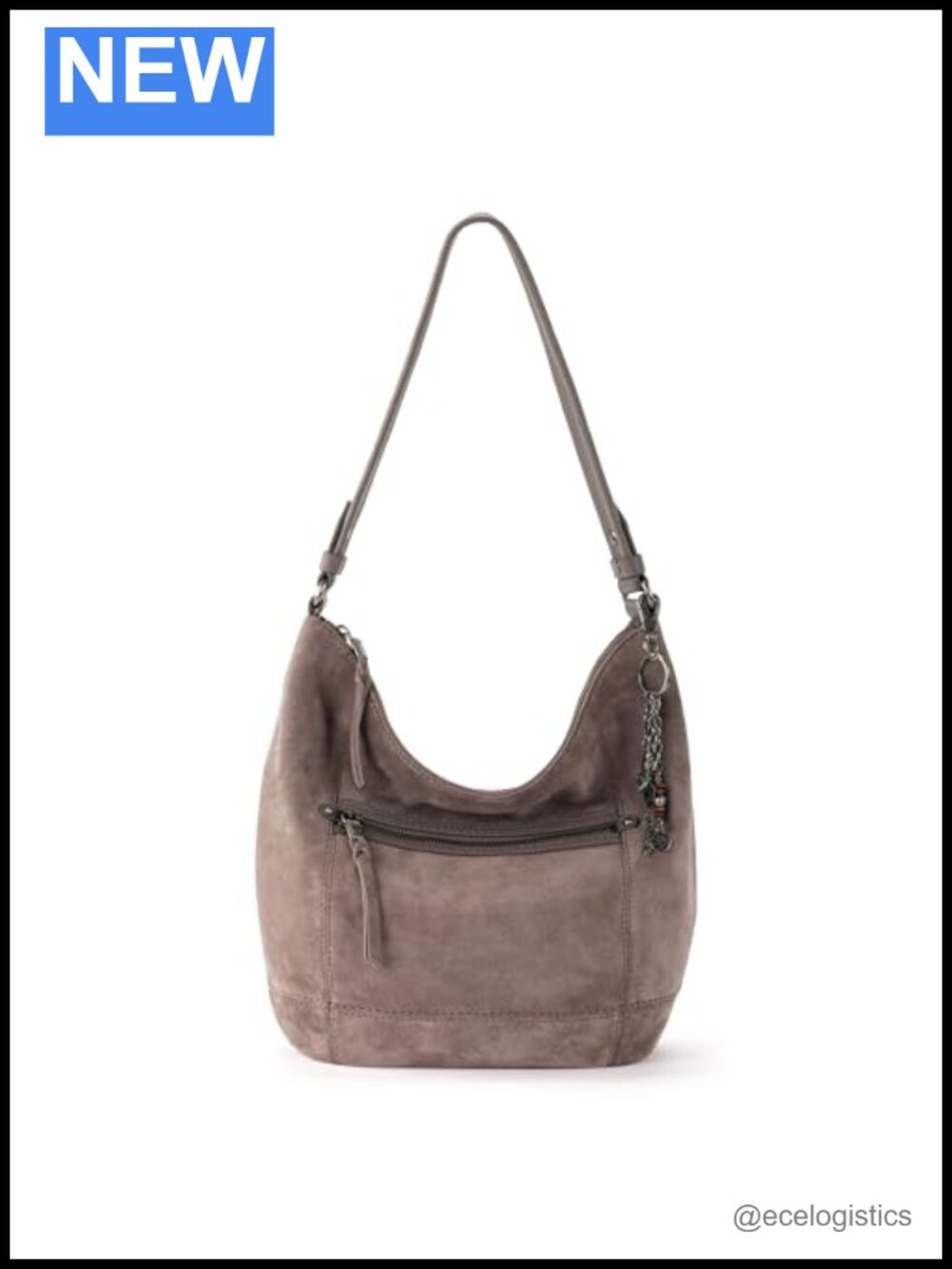 Large Slouchy Hobo Leather Shoulder Purse with Zip Pocket